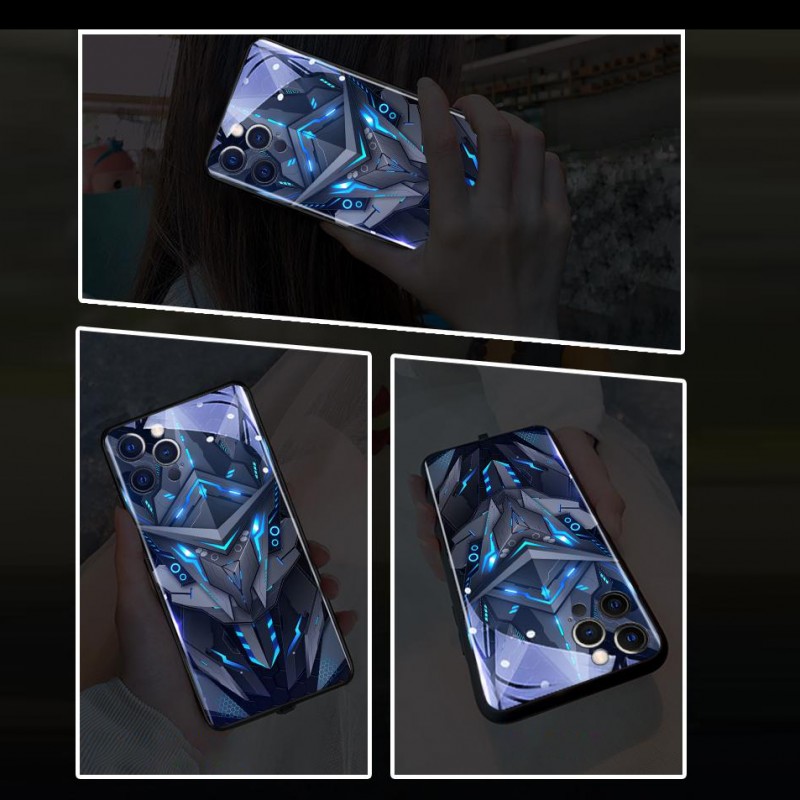 7-Color Flashing Intelligent Light-up Super Battle Armor Phone Case